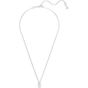 Swarovski Matrix ketting met hanger Ronde slijpvorm Crystal Pearl Zilver/Wit 5693897