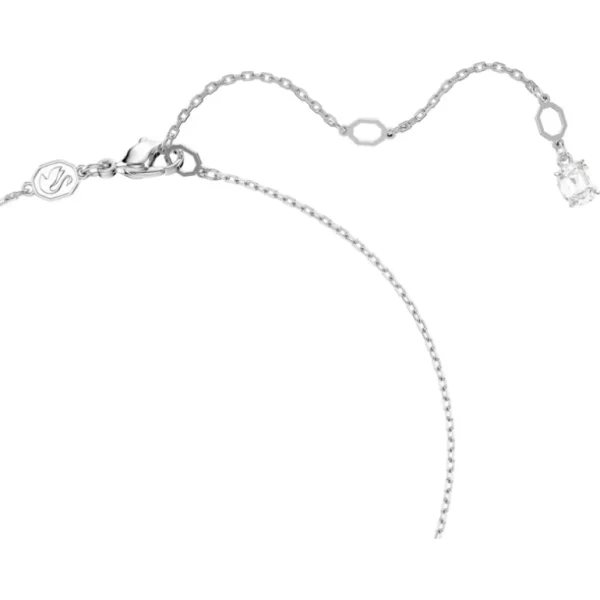 Swarovski Matrix set Ronde slijpvorm Crystal Pearl Ketting met oorbellen Zilver/Wit 5689624