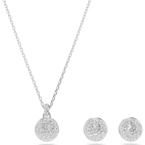 Swarovski Meteora set Sneeuwpave gezet ketting en oorbellen Zilver/Wit 5683445