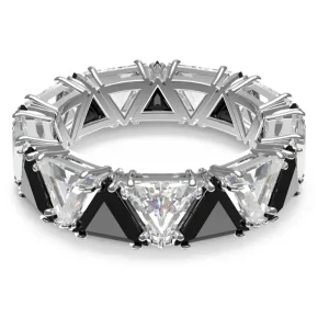 Swarovski Millenia ring Triangle Cut Zilver/Wit/Zwart