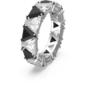 Swarovski Millenia ring Triangle Cut Zilver/Wit/Zwart