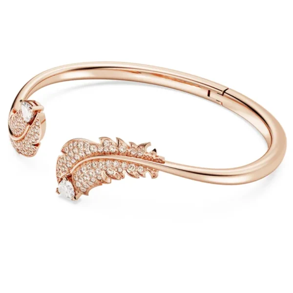 Swarovski Nice armband Bangle met veer Rosé/Wit (16 cm) 5663478