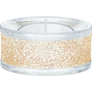 Swarovski Shimmer kristallen beeldje Theelichthouder goud Goud/Wit 5428724