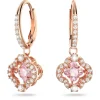 Swarovski Sparkling Dance oorbellen Round Rosé/Roze 5516477