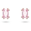 Swarovski Stilla oorbellen Stud Cushion cut roze 5639136