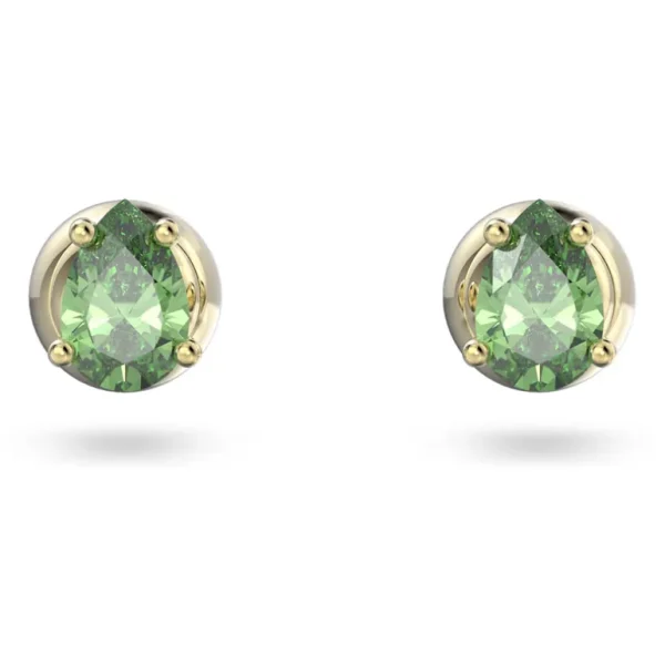 Swarovski Stilla oorbellen Stud Pear Cut Groen 5639120