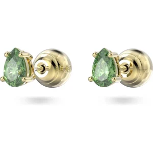 Swarovski Stilla oorbellen Stud Pear Cut Groen 5639120