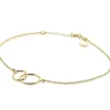 Zinzi Gold 14K Gouden armband - Verbonden Open Rondjes ZGA115